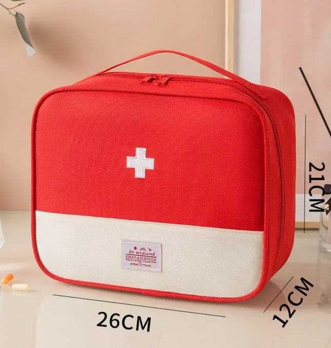 EcoWarra Red-XL 4 Sizes Portable Medicine Bag Travel First Aid Kit Medicine Bag Storage Bag Survival Kit Medicine Box Outdoor Emergency Camping