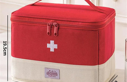EcoWarra Red-XXL 4 Sizes Portable Medicine Bag Travel First Aid Kit Medicine Bag Storage Bag Survival Kit Medicine Box Outdoor Emergency Camping