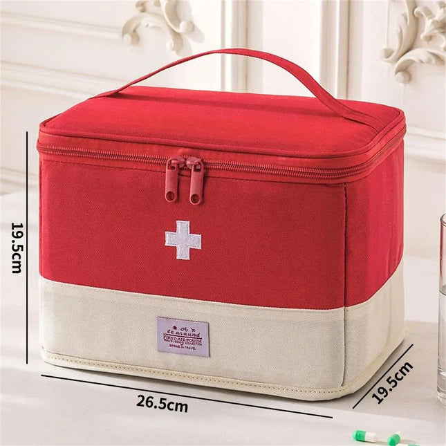 EcoWarra Red-XXL 4 Sizes Portable Medicine Bag Travel First Aid Kit Medicine Bag Storage Bag Survival Kit Medicine Box Outdoor Emergency Camping