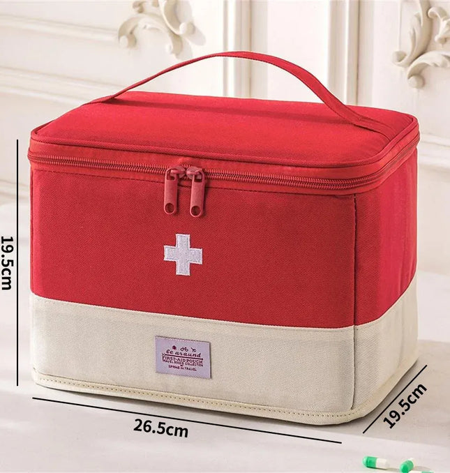 EcoWarra Red-XXL 4 Sizes Portable Medicine Bag Travel First Aid Kit Medicine Bag Storage Bag Survival Kit Medicine Box Outdoor Emergency Camping