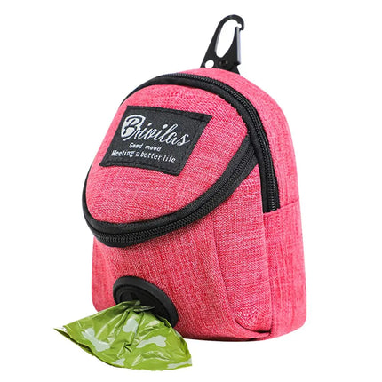 EcoWarra Rose red Portable Dog Training Treat Bag Outdoor Pet Dog Treat Pouch Puppy Snack Reward Waist Bag Dog Poop Bag Dog Carriers Bags