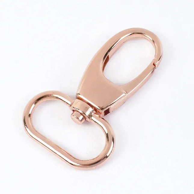 EcoWarra RoseGold / 25mm-5Pcs 5/10Pcs 19/25/32/38mm Metal Buckle Swivel Clasp for Strap Dog Collar Webbing Trigger Clip Snap Hooks DIY Bag Buckles Accessories