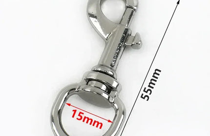 EcoWarra Silver-15mm / 5Pcs 5/10/20Pcs 11/15mm Metal Buckle Bag Strap Keychain Swivel Trigger Clips Lobster Clasp Dog Collar Snap Hook Carabiner Accessories