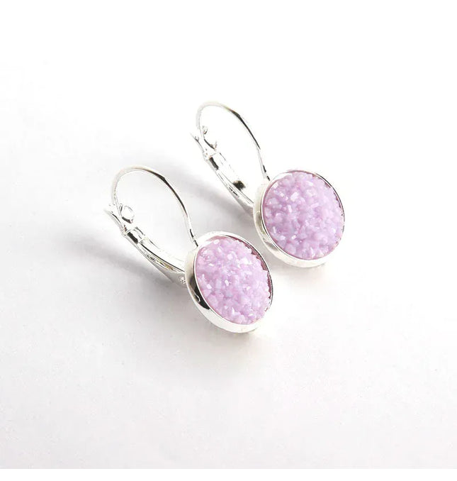 EcoWarra Simplee Korean Fashion Earrings with Round Stone for Women Silver Color Hanging Earing 2023 Trend Jewelry K-pop Accessories
