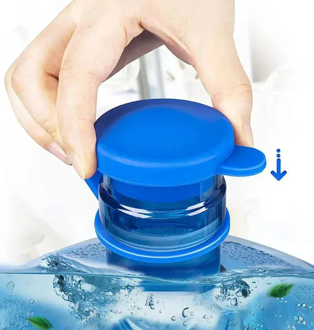EcoWarra SKY BLUE 1Pc Silicone Reusable Water Jug Cover Caps with Inner Plug Durable Water Bottle Replacement Lid Non-Spill Bottle Caps