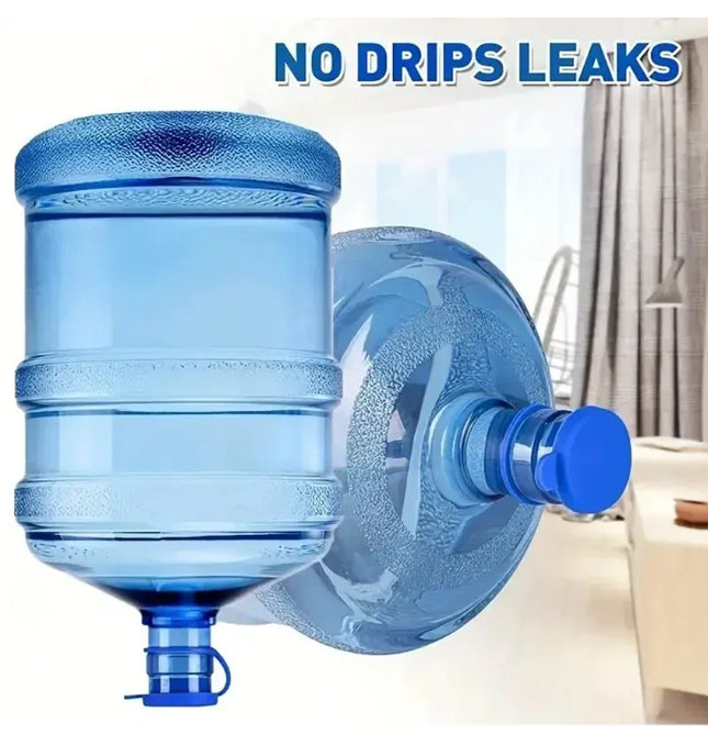 EcoWarra SKY BLUE 1Pc Silicone Reusable Water Jug Cover Caps with Inner Plug Durable Water Bottle Replacement Lid Non-Spill Bottle Caps