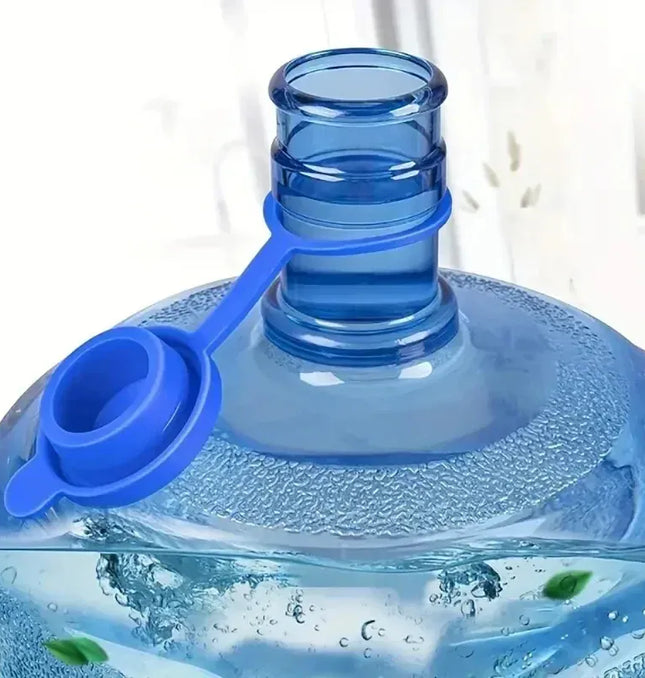 EcoWarra SKY BLUE 1Pc Silicone Reusable Water Jug Cover Caps with Inner Plug Durable Water Bottle Replacement Lid Non-Spill Bottle Caps