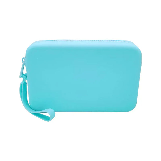 EcoWarra Sky blue Portable Silicone Underwear Storage Bag Large Capacity Waterproof Zipper Pouch Desktop Storage Toiletries Bag Lipstick Bags