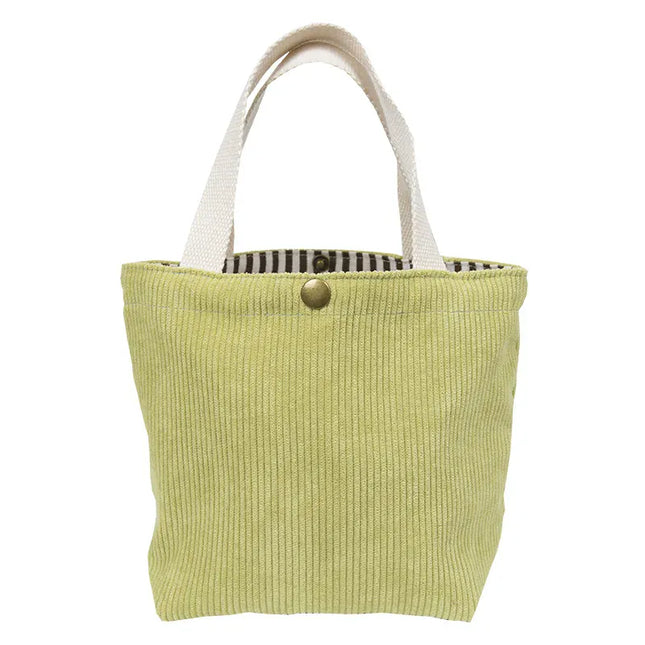 EcoWarra Small Corduroy Lunch Bag For Women 2024 Eco Canvas Portable Tote Bags Mini Female Students Bento Picnic Food Bag Travel Handbags