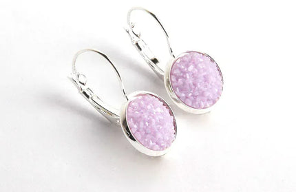 EcoWarra small earrings Simplee Korean Fashion Earrings with Round Stone for Women Silver Color Hanging Earing 2023 Trend Jewelry K-pop Accessories
