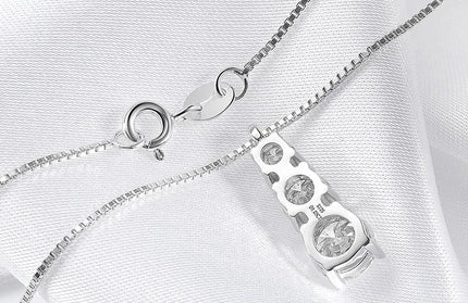 EcoWarra Smyoue 1.8CT Moissanite Pendant for Women Men Sparkling Diamond Necklace 3 Stones Solid Silver 925 Jewellery Luxury Quality GRA