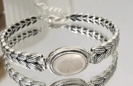 EcoWarra Style-A 925 Sterling Silver Bracelets for Women Men String Accessories Trend Retro  Retro Stone Pendant Party Jewelry Gift
