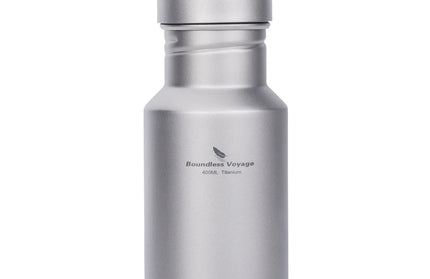 EcoWarra Ti3251D 400ml Boundless Voyage Titanium Water Bottle with Lid Wide Mouth Leak-Proof Reusable Sport Drinking Bottle for Camping 400/550/750ml