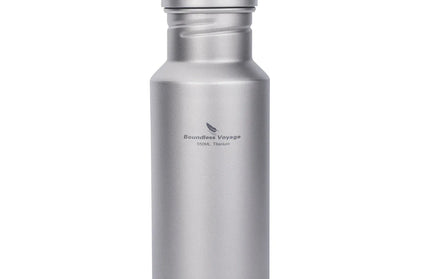 EcoWarra Ti3252D 550ml Boundless Voyage Titanium Water Bottle with Lid Wide Mouth Leak-Proof Reusable Sport Drinking Bottle for Camping 400/550/750ml