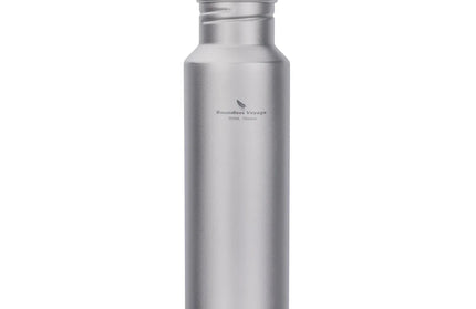 EcoWarra Ti3253D 750ml Boundless Voyage Titanium Water Bottle with Lid Wide Mouth Leak-Proof Reusable Sport Drinking Bottle for Camping 400/550/750ml