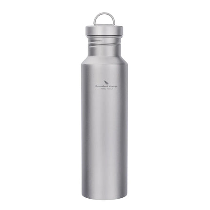EcoWarra Ti3253D 750ml Boundless Voyage Titanium Water Bottle with Lid Wide Mouth Leak-Proof Reusable Sport Drinking Bottle for Camping 400/550/750ml