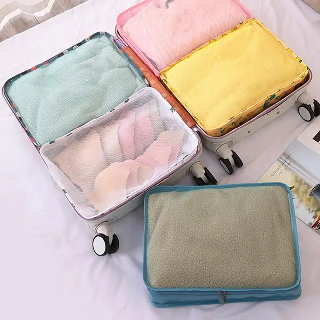 EcoWarra Travel Handle Storage Bag Home Moving Luggage Bags Suitcase Sortting Mesh Bag Clothing Shoes Organizer Large Capacity