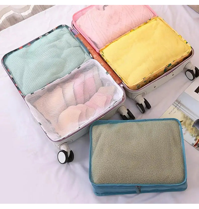 EcoWarra Travel Handle Storage Bag Home Moving Luggage Bags Suitcase Sortting Mesh Bag Clothing Shoes Organizer Large Capacity