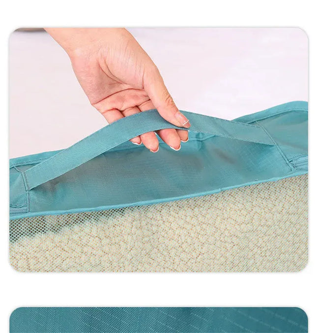 EcoWarra Travel Handle Storage Bag Home Moving Luggage Bags Suitcase Sortting Mesh Bag Clothing Shoes Organizer Large Capacity