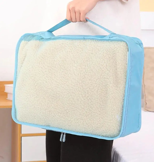 EcoWarra Travel Handle Storage Bag Home Moving Luggage Bags Suitcase Sortting Mesh Bag Clothing Shoes Organizer Large Capacity