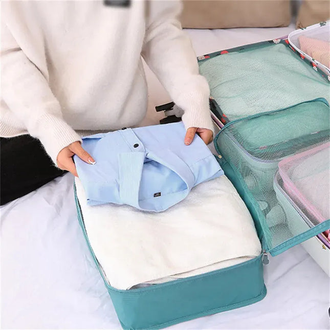 EcoWarra Travel Handle Storage Bag Home Moving Luggage Bags Suitcase Sortting Mesh Bag Clothing Shoes Organizer Large Capacity