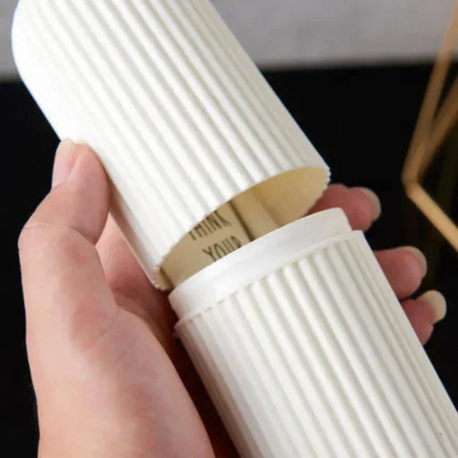 EcoWarra Travel Toothbrush Cup Box Round Plastic Portable Toothpaste Holder Home Organizer Storage Case Stand Bathroom Accessories