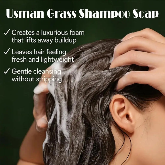 EcoWarra Usmanthus Sinensis Herbal Shampoo Bar – Dandruff Control, Oil Balance & Scalp Cleansing