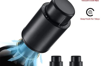 EcoWarra Variant LMETJMA Wine Bottle Stoppers Reusable Vacuum Wine Stoppers Pump Wine Preserver to Keep Your Wine Fresh Up to 7 Days KC0427