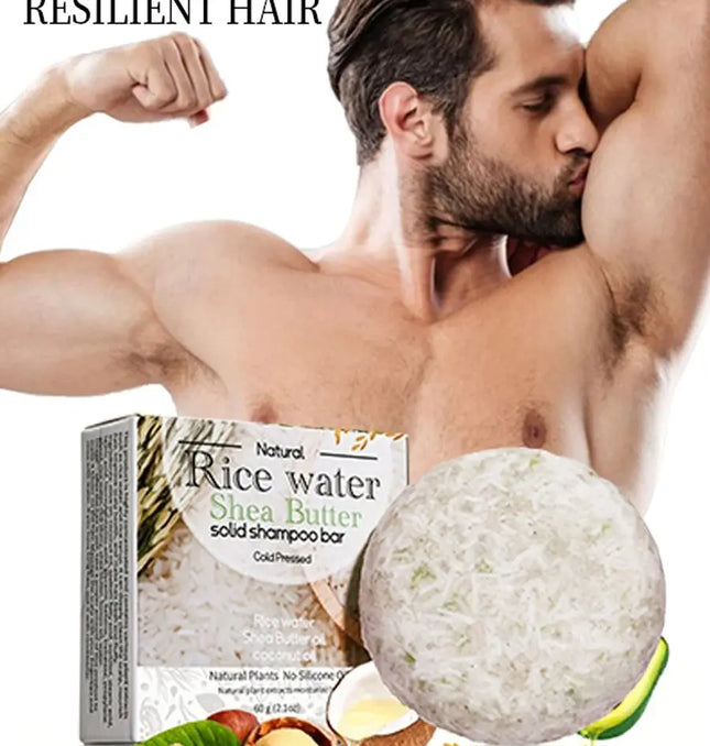 EcoWarra Variant XF Rice Shampoo Bar (60g) – 100% Natural Solid Shampoo for Hair Care, Strength & Repair