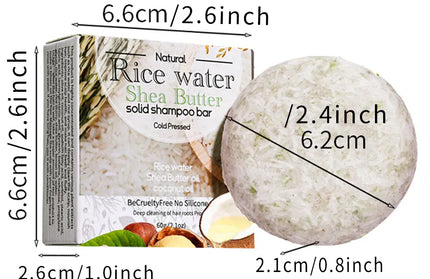 EcoWarra Variant XF Rice Shampoo Bar (60g) – 100% Natural Solid Shampoo for Hair Care, Strength & Repair