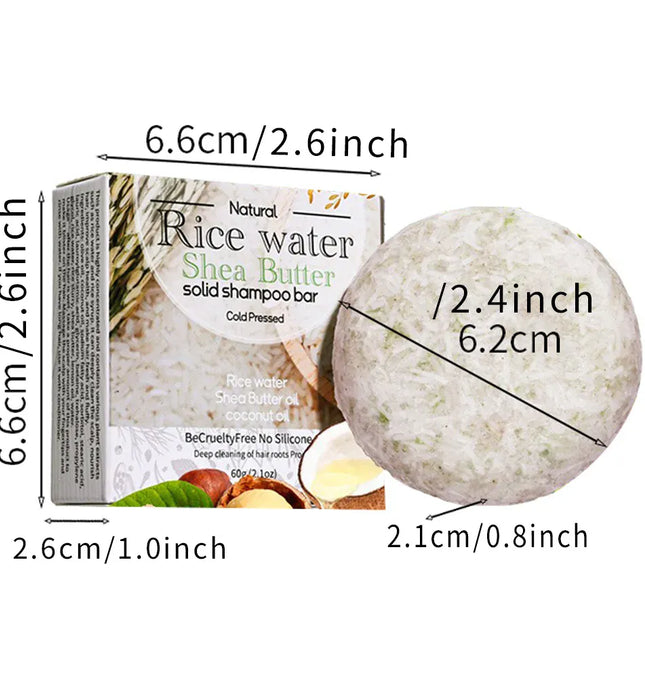 EcoWarra Variant XF Rice Shampoo Bar (60g) – 100% Natural Solid Shampoo for Hair Care, Strength & Repair