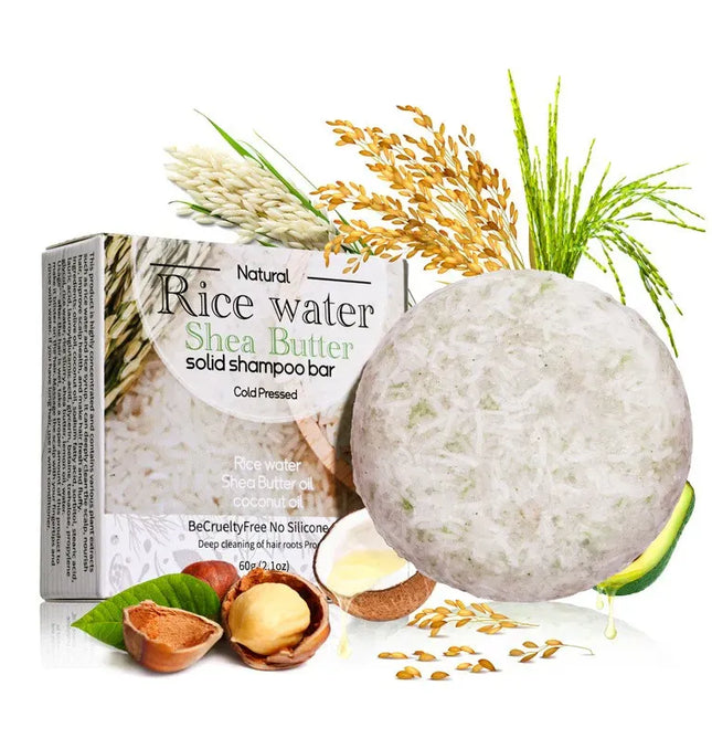 EcoWarra Variant XF Rice Shampoo Bar (60g) – 100% Natural Solid Shampoo for Hair Care, Strength & Repair