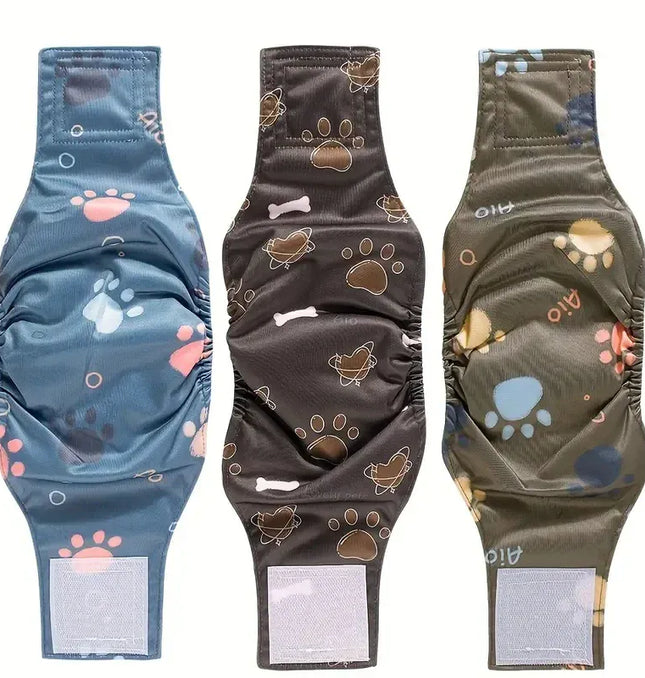 EcoWarra Washable Male Dog Diaper Pet Sanitary Panties Reusable Nappy Belly Band Wrap Diapers Leak Proof Pee Pant for Dogs