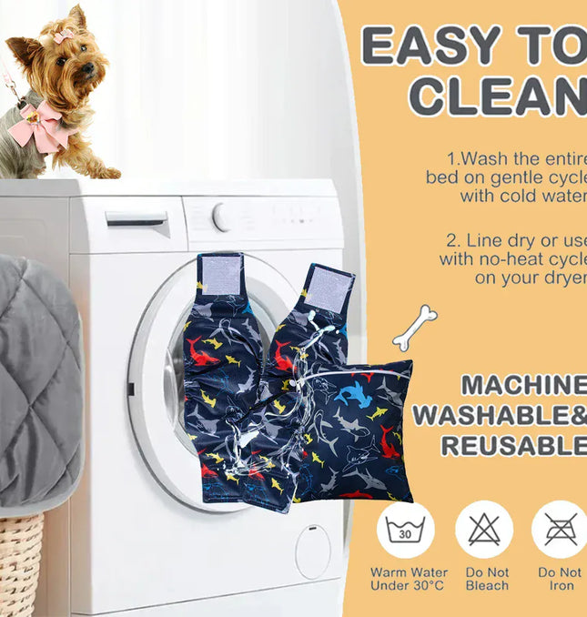 EcoWarra Washable Pet Dog Diapers Males Absorbent Adjustable Puppy Big Dog Physiological Pants for Dogs Reusable Pets Dogs Panties Shorts