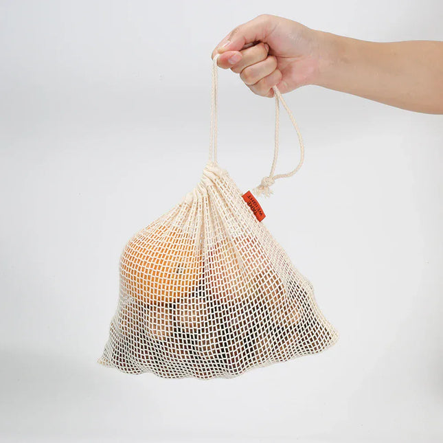 EcoWarra WEEDI 3/ Organic Cotton Reusable Produce Bag, Durable, Eco Friendly, Fruit Potato Mesh Storage Bags Drawstring Organizer