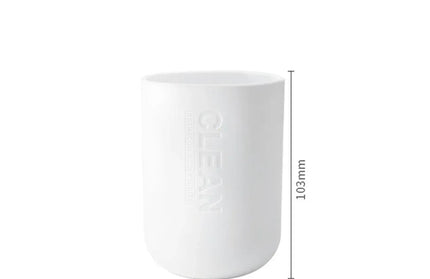 EcoWarra white Cup 1pc Bathroom Accessories Soap Dispenser Bottle Dish Washroom Garbage Can Toothbrush Holder Cup Suit Lotion Rack Toilet Brush