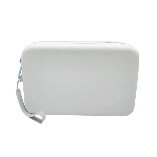 EcoWarra White Portable Silicone Underwear Storage Bag Large Capacity Waterproof Zipper Pouch Desktop Storage Toiletries Bag Lipstick Bags