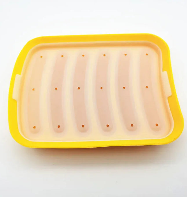 EcoWarra Yellow DIY Grade Silicone Sausage Mold Baby Food Supplement Tool Home Made Hot Dog Ham Baking Mold Mold kitchen accessories gadgets