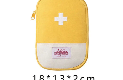 EcoWarra Yellow-L 4 Sizes Portable Medicine Bag Travel First Aid Kit Medicine Bag Storage Bag Survival Kit Medicine Box Outdoor Emergency Camping