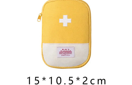 EcoWarra Yellow-S 4 Sizes Portable Medicine Bag Travel First Aid Kit Medicine Bag Storage Bag Survival Kit Medicine Box Outdoor Emergency Camping