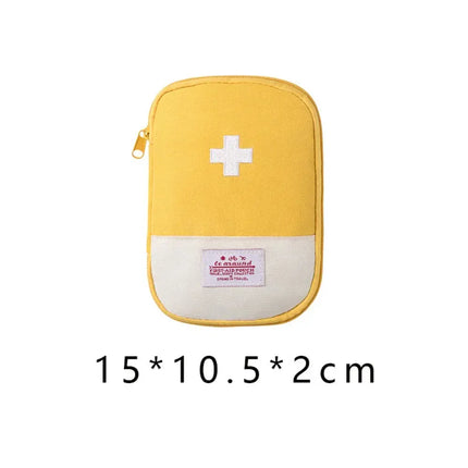 EcoWarra Yellow-S 4 Sizes Portable Medicine Bag Travel First Aid Kit Medicine Bag Storage Bag Survival Kit Medicine Box Outdoor Emergency Camping