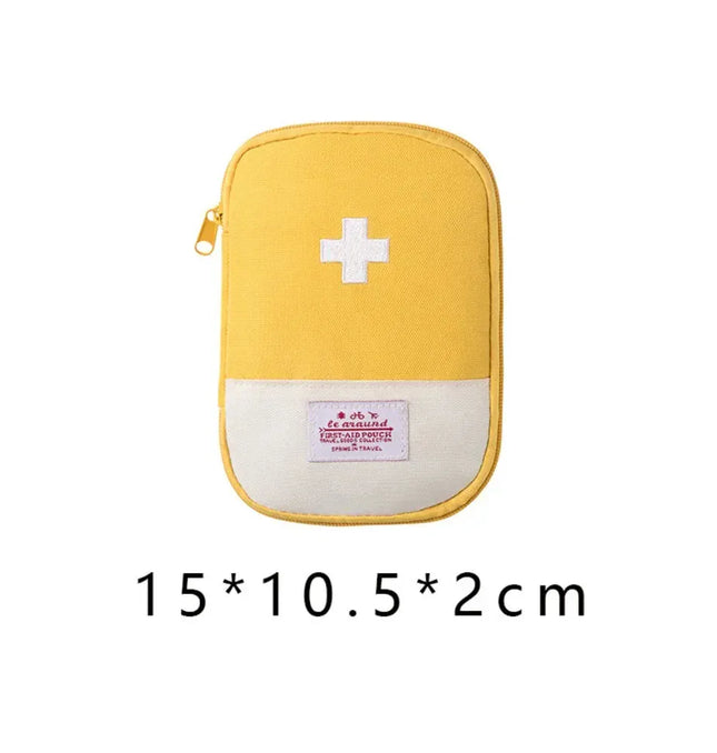 EcoWarra Yellow-S 4 Sizes Portable Medicine Bag Travel First Aid Kit Medicine Bag Storage Bag Survival Kit Medicine Box Outdoor Emergency Camping