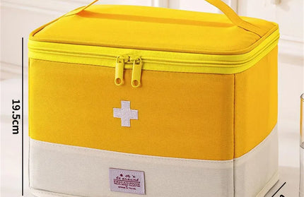 EcoWarra Yellow-XXL 4 Sizes Portable Medicine Bag Travel First Aid Kit Medicine Bag Storage Bag Survival Kit Medicine Box Outdoor Emergency Camping