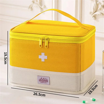 EcoWarra Yellow-XXL 4 Sizes Portable Medicine Bag Travel First Aid Kit Medicine Bag Storage Bag Survival Kit Medicine Box Outdoor Emergency Camping