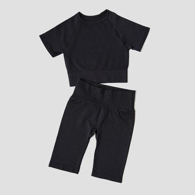 EcoWarra Yoga Set Seamless Women's Sportswear Workout Clothes Athletic Wear Gym Legging Fitness Bra Crop Top Long Sleeve Sports Suits