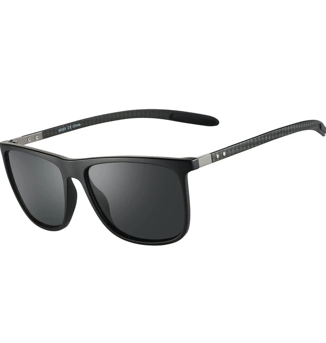 EcoWarra ZENOTTIC Square Polarized Sunglasses for Men Ultralight Carbon Fiber Sun Glasses Driving Fishing Golf Sports UV400 Protection