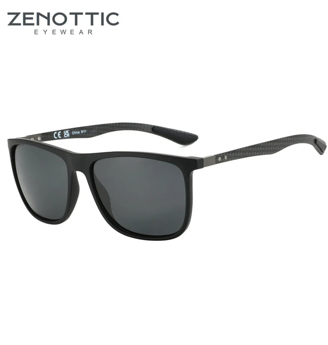 EcoWarra ZENOTTIC Square Polarized Sunglasses for Men Ultralight Carbon Fiber Sun Glasses Driving Fishing Golf Sports UV400 Protection
