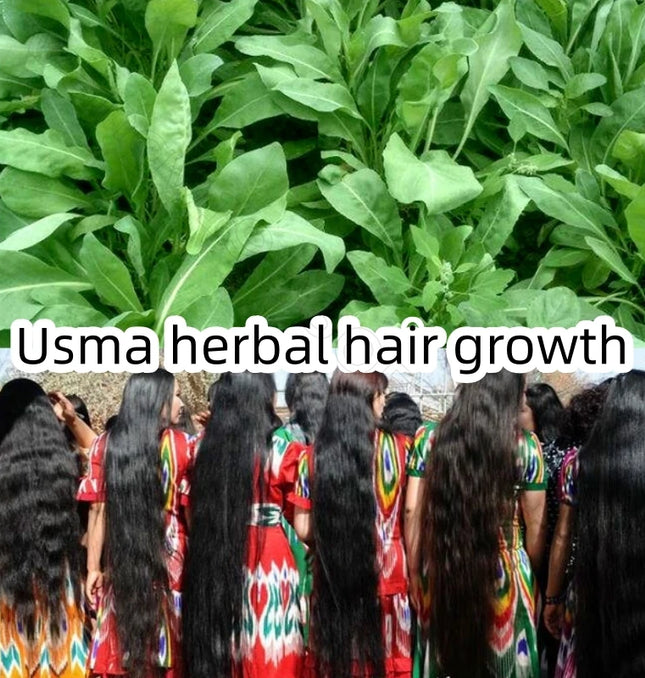 Usman Grass & Platycladus Shampoo Bar Hair Growth Natural Hair Loss Treat Strengthens Roots Control Oil Cleanses Scalp Soap 120g