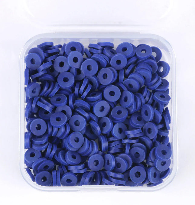 500Pcs/Box 6mm Recyclable Polymer Clay Disc Loose Charms Beads Boho 34 Colors Wristband Handmade Spacer Beads For Jewelry Making