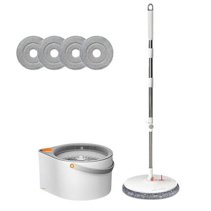 Spin Mop with Bucket & 4 Reusable Pads